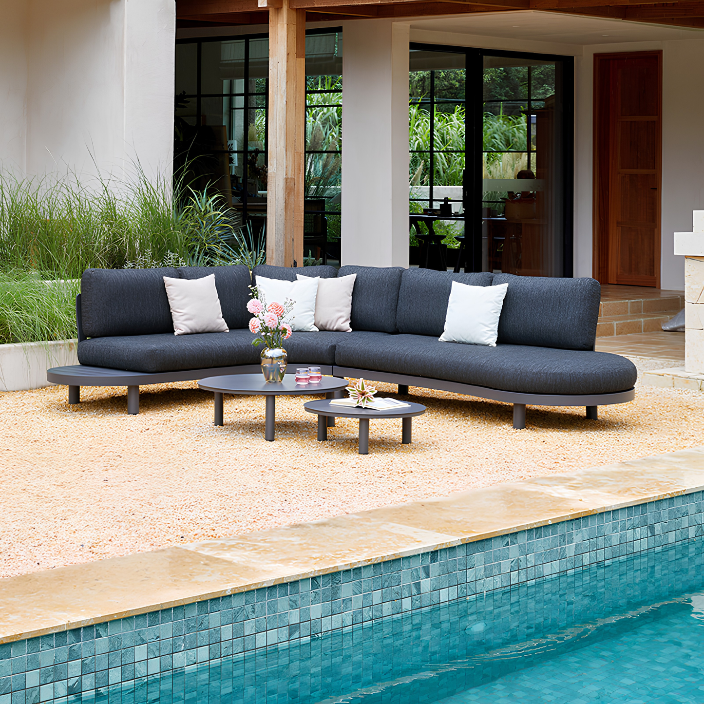 Flow 4 Seater Aluminium Outdoor Lounge