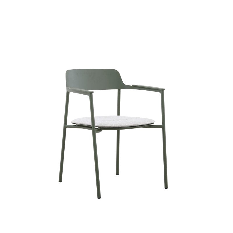 Aurora Outdoor Aluminium Dining Chair with Arm with Cushion