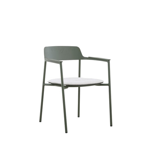 Aurora Outdoor Aluminium Dining Chair with Arm with Cushion