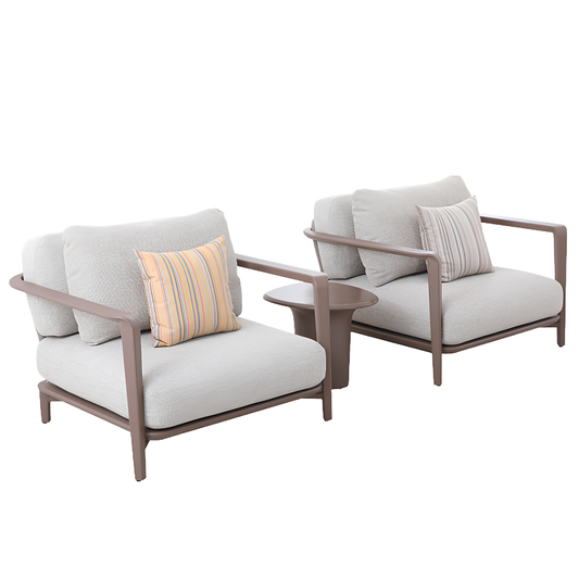 Aurora 2 Seater Outdoor Rope Lounge in Light Brown