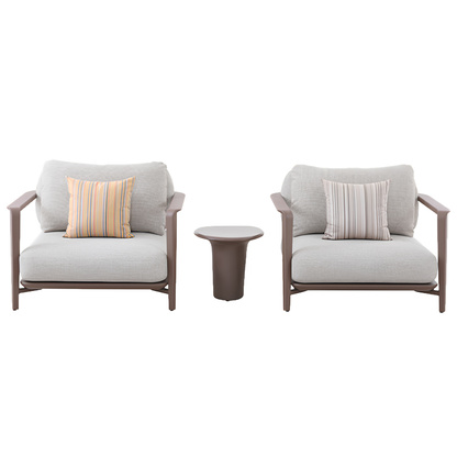 Aurora 2 Seater Outdoor Rope Lounge in Light Brown