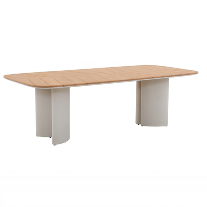 Aurora Outdoor Teak Dining Table 240 cm with Concrete Base