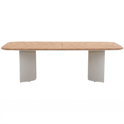 Aurora Outdoor Teak Dining Table 240 cm with Concrete Base