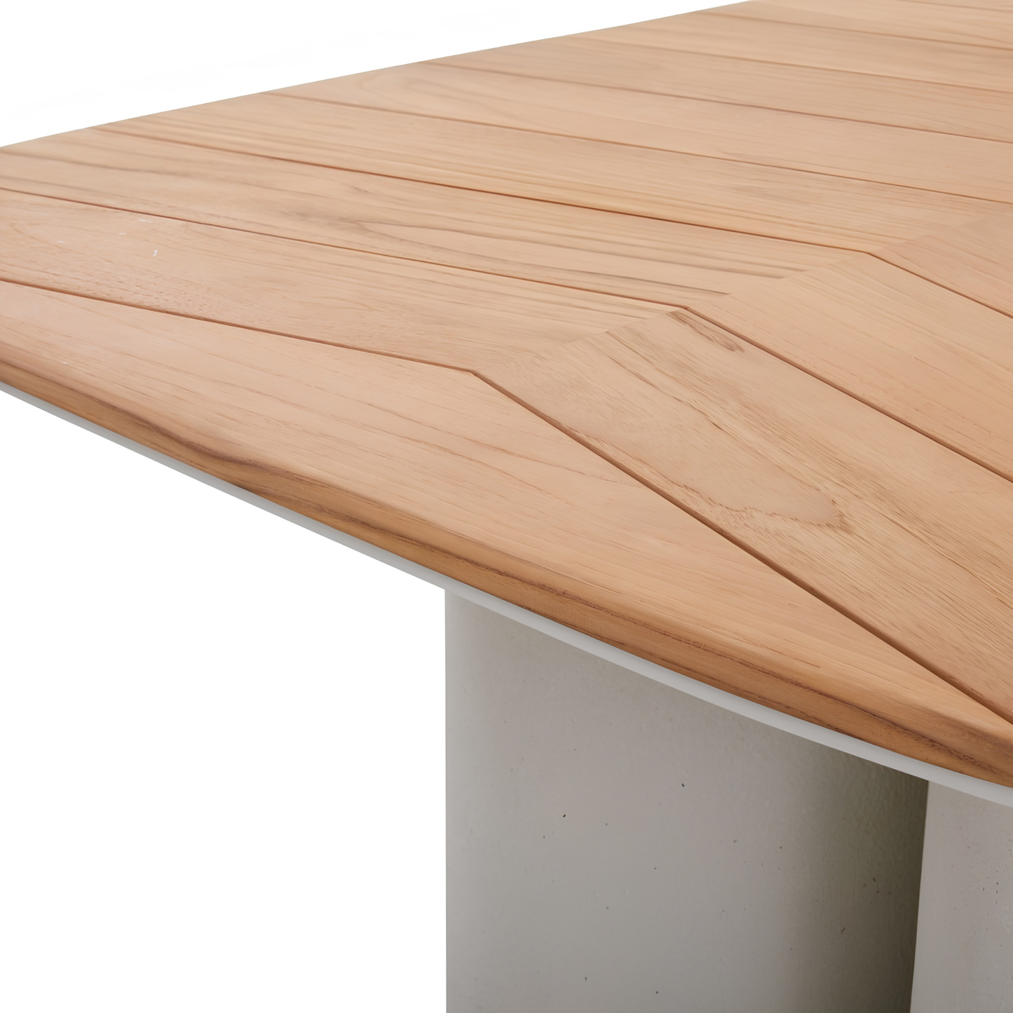 Aurora Outdoor Teak Dining Table 240 cm with Concrete Base