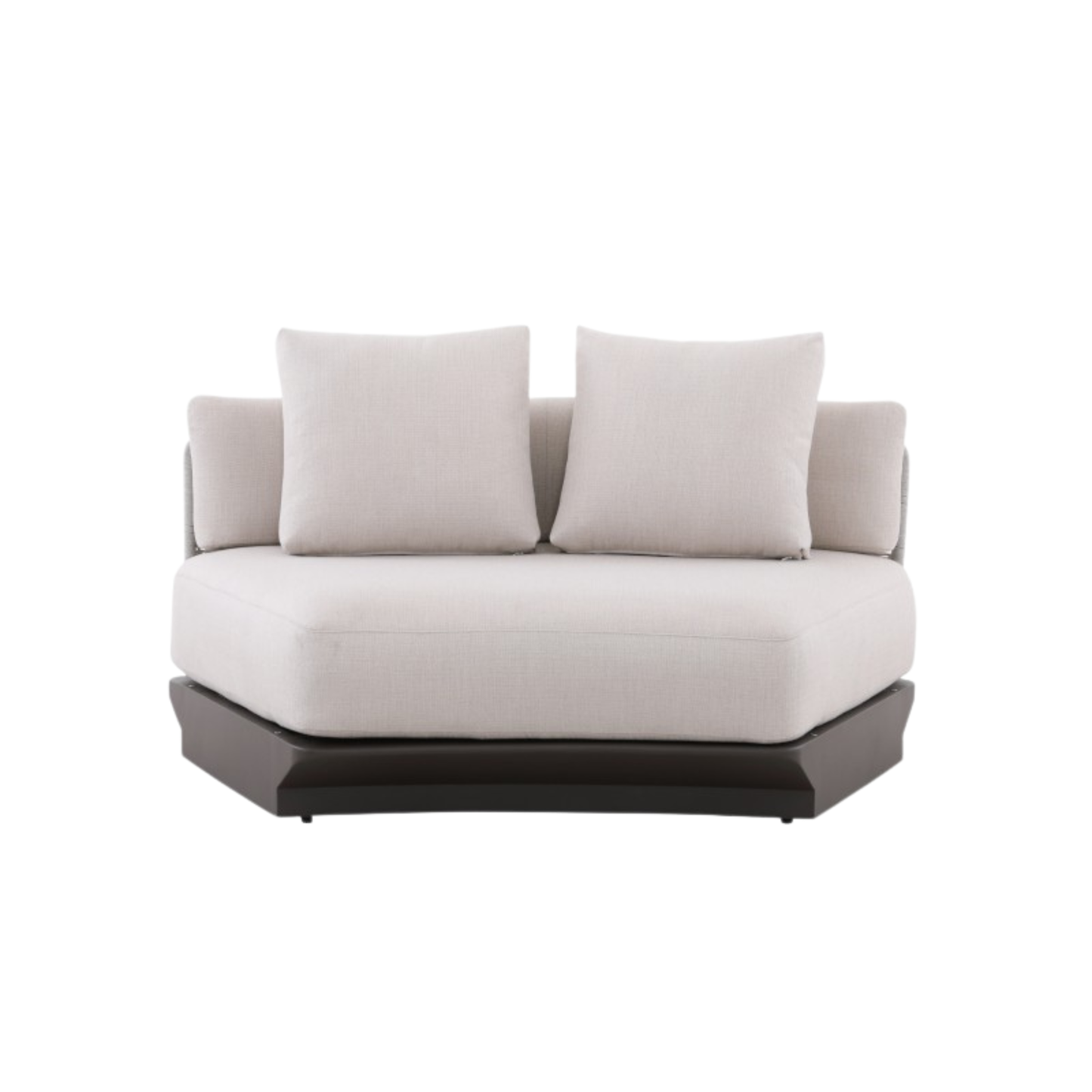Bossa 6 Seater Outdoor Rope Lounge with Teak Side Panel