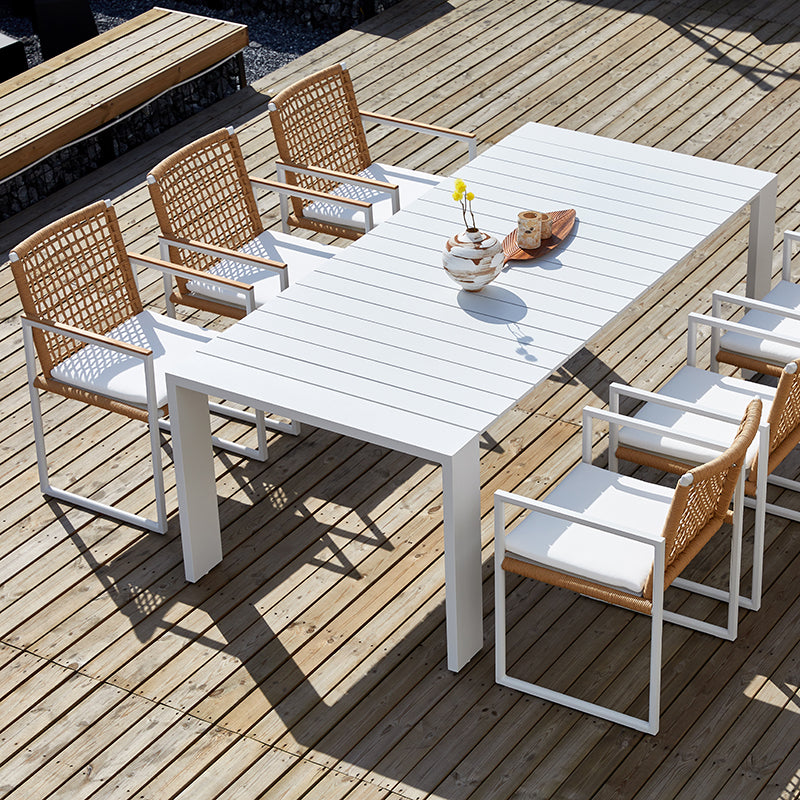 Sunrise Outdoor Aluminium Dining Table 220 cm with 6 Chairs