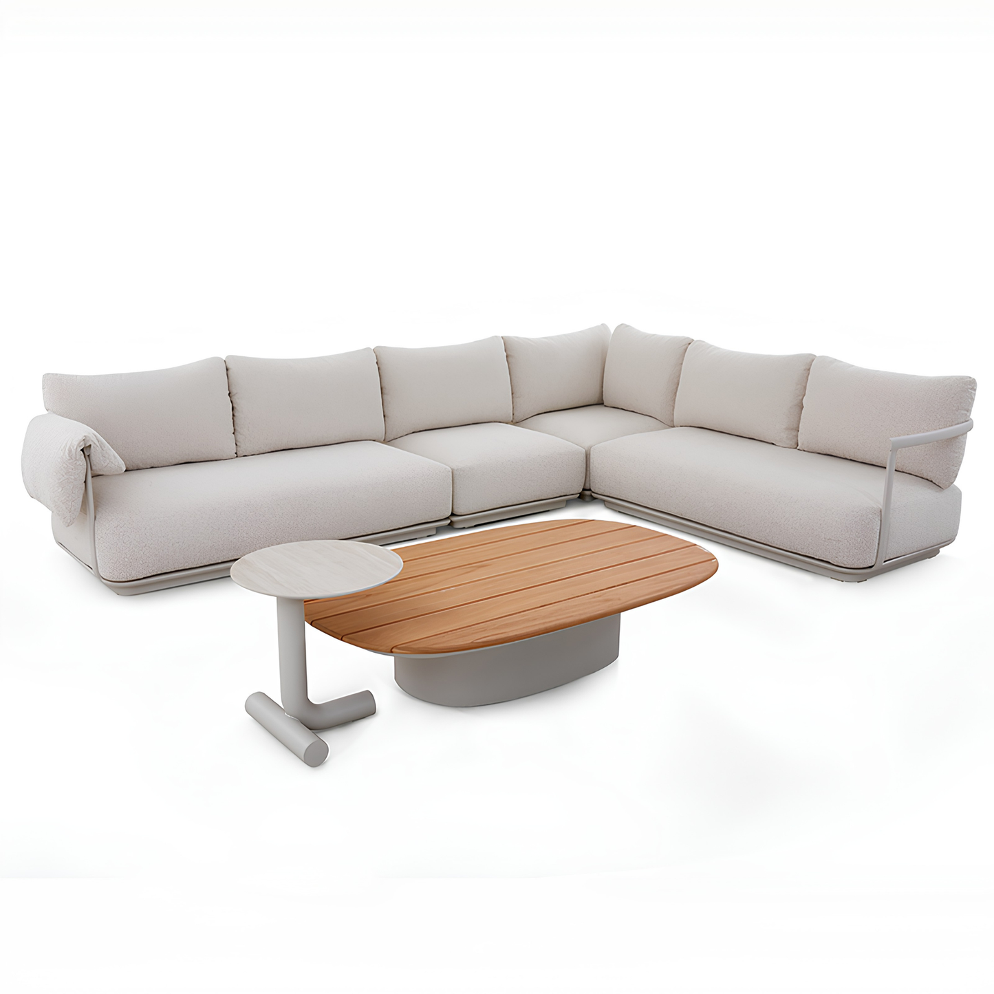 Cocoon 6 Seater Aluminium Outdoor Lounge in Beige