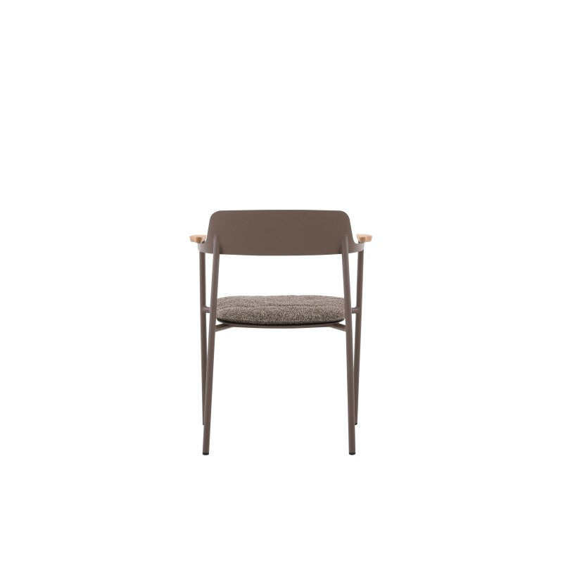 Aurora Outdoor Aluminium Dining Chair with Teak Arm with Cushion