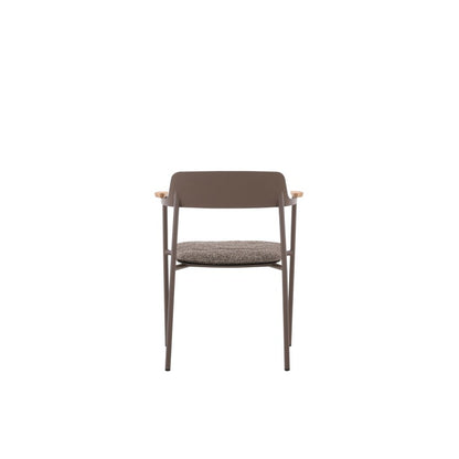 Aurora Outdoor Aluminium Dining Chair with Teak Arm with Cushion