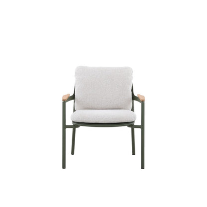 Aurora Outdoor Rope Leisure Chair with Teak Arm & Cushion