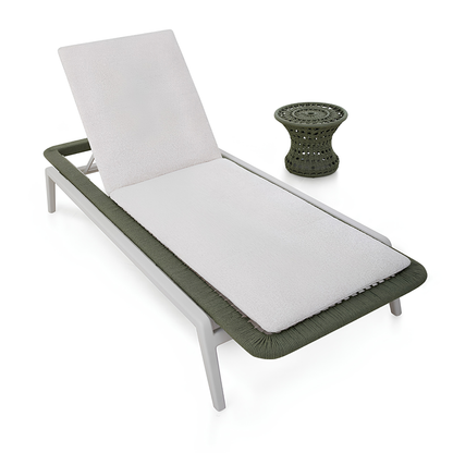 Aurora Outdoor Rope Sunlounger with Side Table