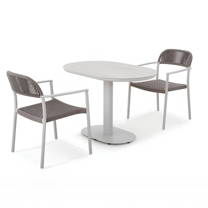 Fano Outdoor Ceramic Dining Table 110 x 70 cm in Beige