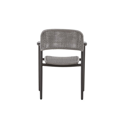La Tour Outdoor Rope Dining Chair with Teak Arm