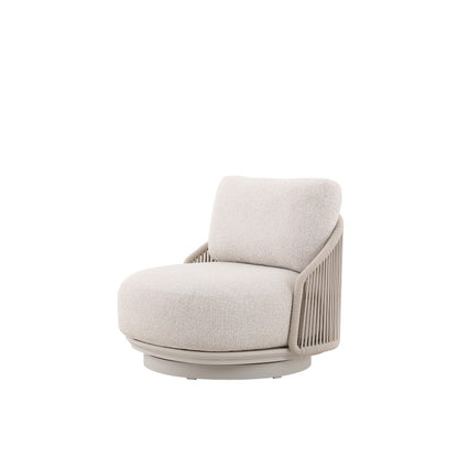 Orbit 5 Seater Outdoor Rope Lounge with Footrest - Beige