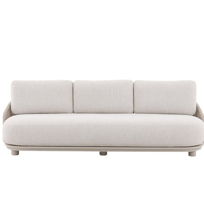 Orbit 5 Seater Outdoor Rope Lounge with Footrest - Beige