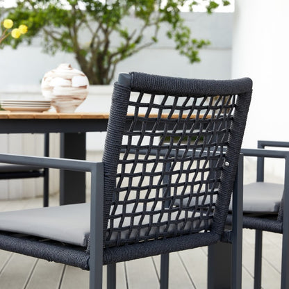 Sunrise Outdoor Rope Dining Chair with Arm with Cushion