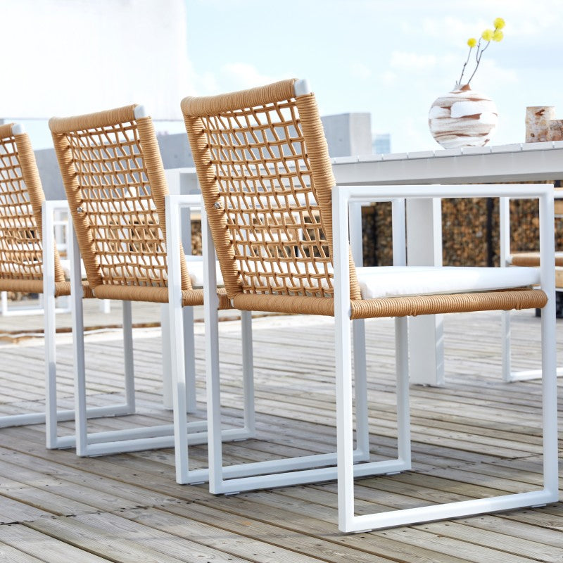 Sunrise Outdoor Rope Dining Chair with Arm with Cushion
