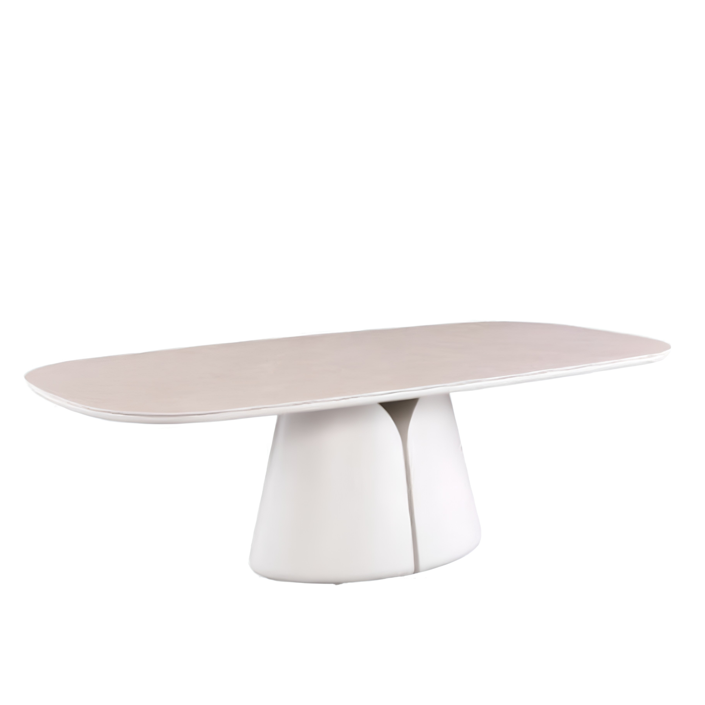 Tulip Ceramic Outdoor Dining Table 240 cm in Beige