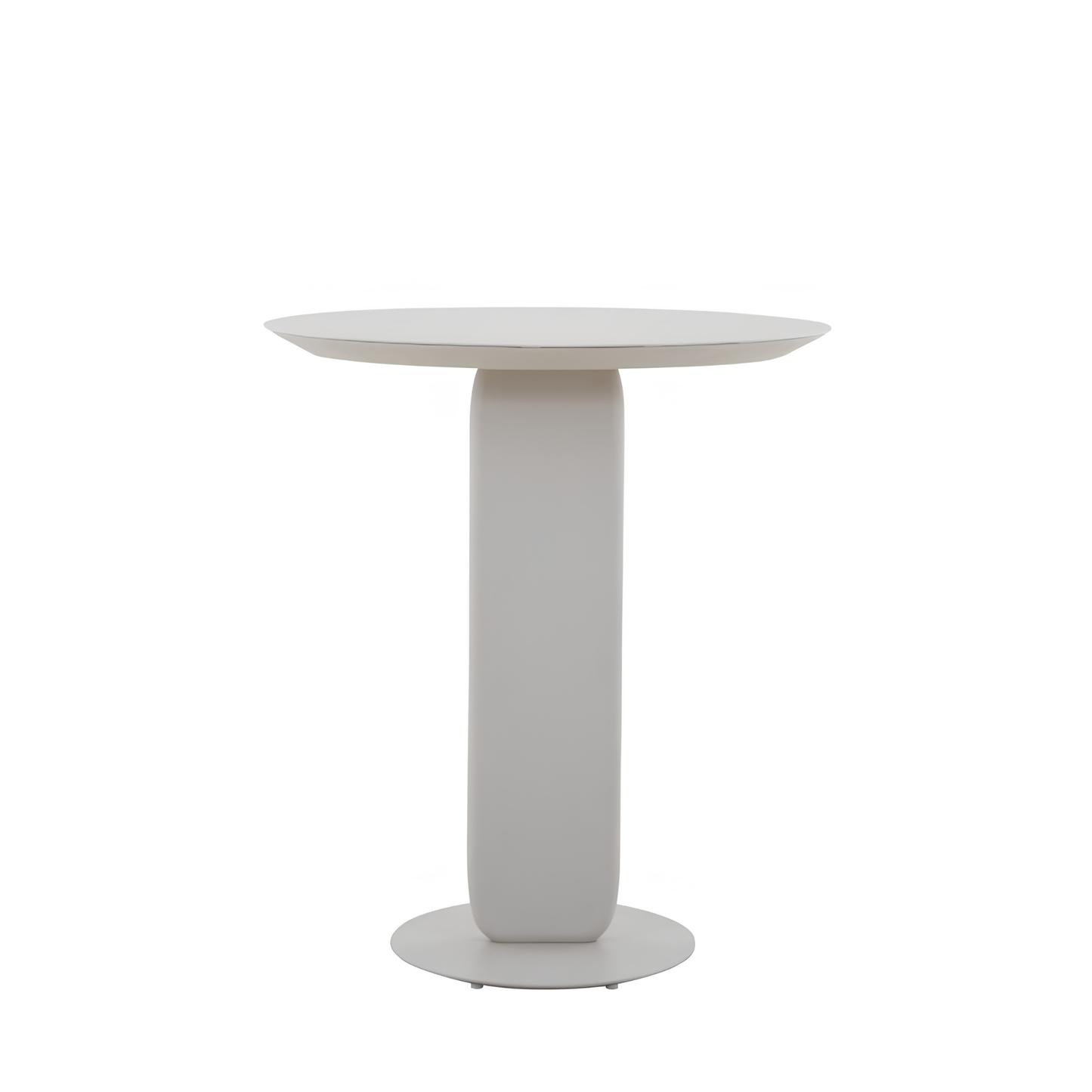Vento Outdoor Aluminium Bar Table 90 cm with 2 Bar Chairs in Beige Frame and Green Rope
